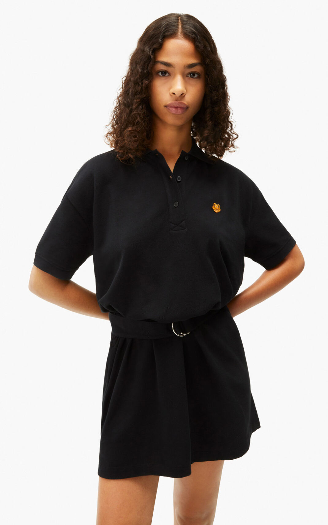 Vestidos Kenzo Tiger crest polo Mujer Negras - SKU.2304151